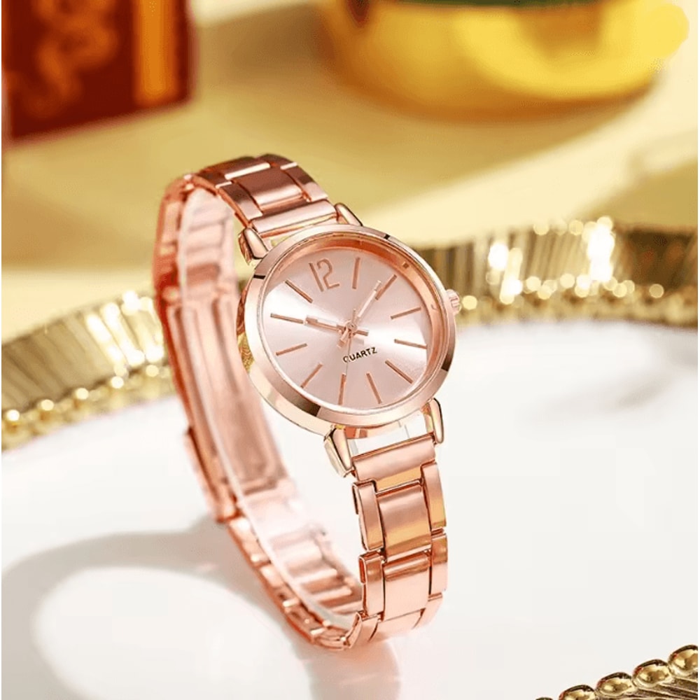 Luna Grace Stainless Steel Women Quartz Watch With Simple Circular Dial 5