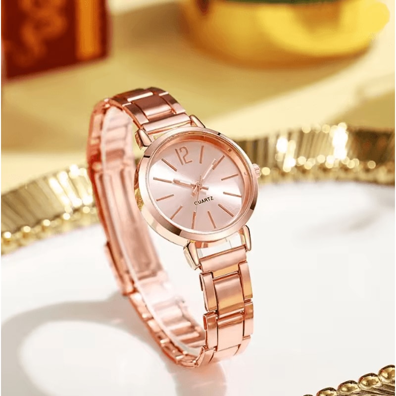 Luna Grace Stainless Steel Women Quartz Watch With Simple Circular Dial 5