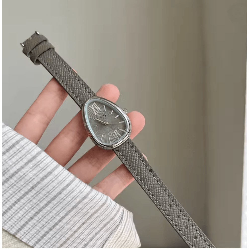 Scarlet Serpent Luxury Women Red Leather Strap Quartz Watch 8