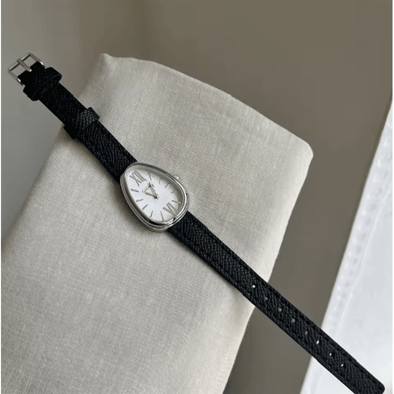 Scarlet Serpent Luxury Women Red Leather Strap Quartz Watch 2