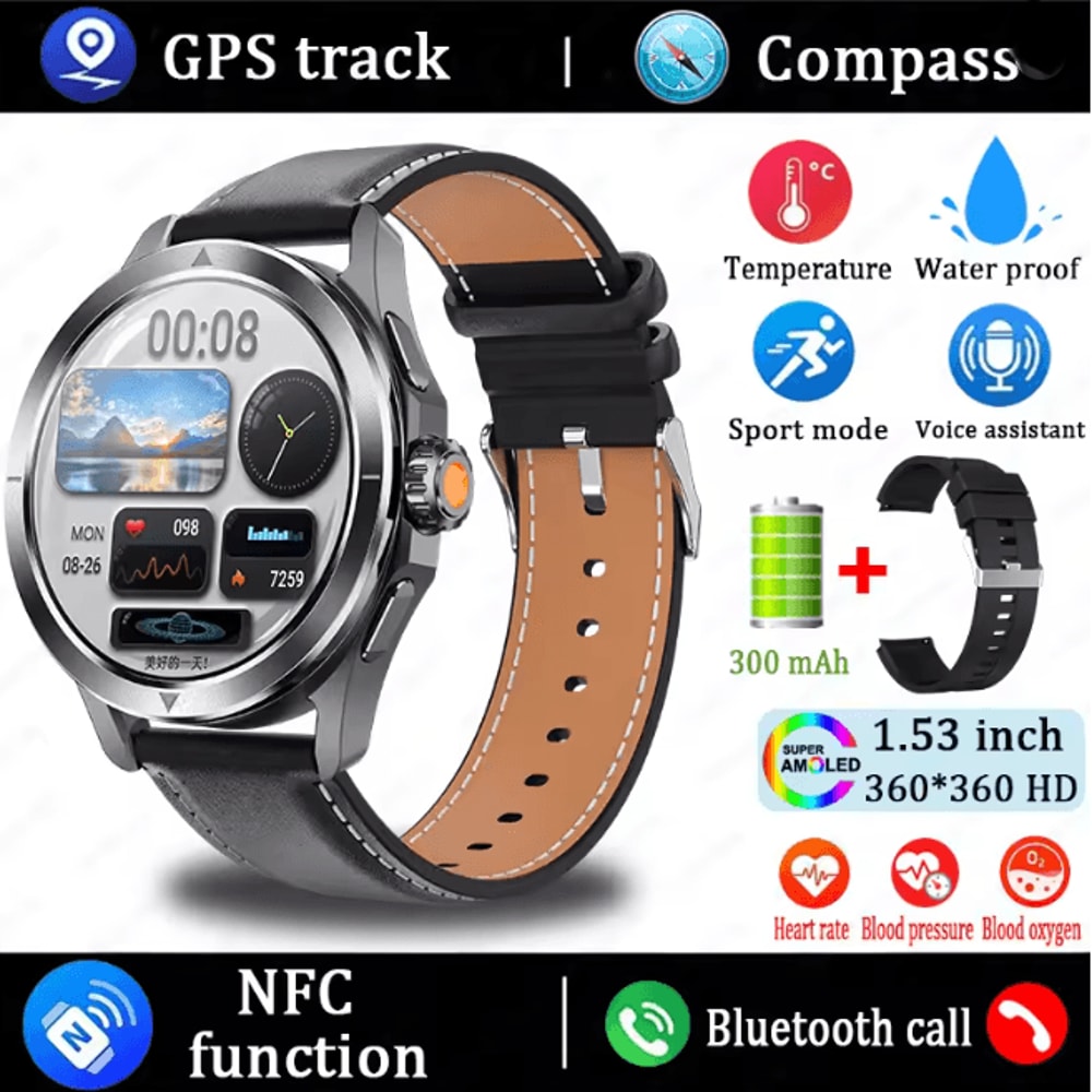 S4 Ultra GPS Smart Watch With AMOLED Display And Bluetooth Calling 5