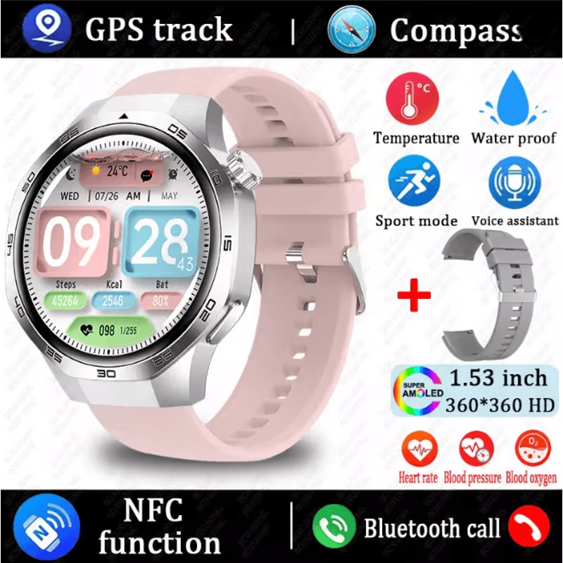 Watch 5 MAX AMOLED GPS Smart Watch With Bluetooth Calling And NFC 8