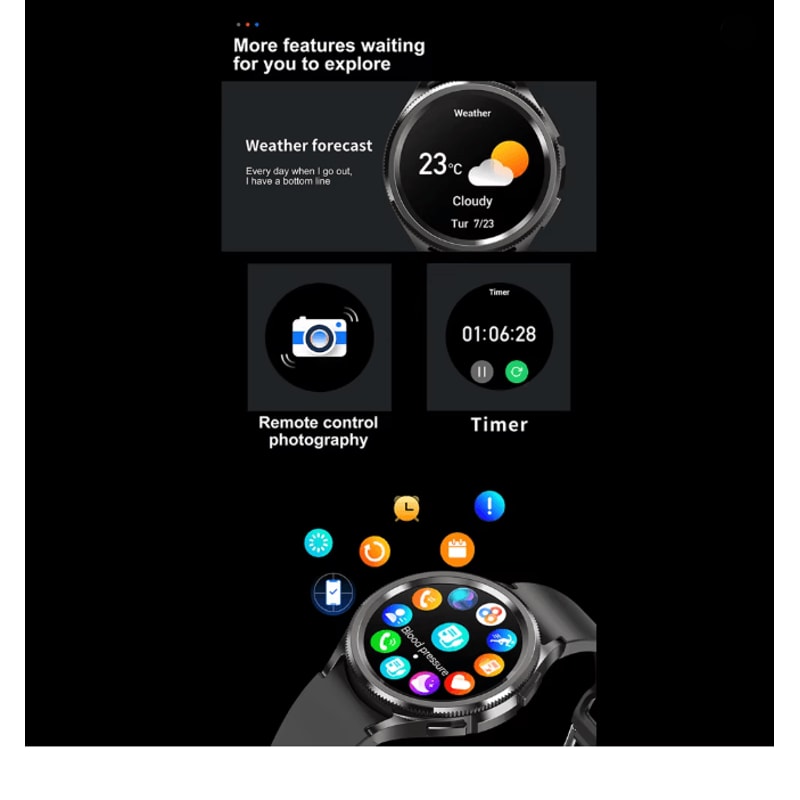 Smart Watch 6 Classic GPS NFC With Bluetooth Calling And Health Monitoring 1