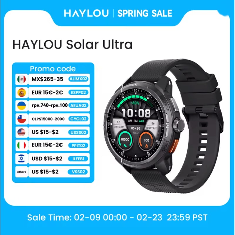 HAYLOU Solar Ultra GPS Smartwatch With AMOLED Display And Bluetooth Calling 0