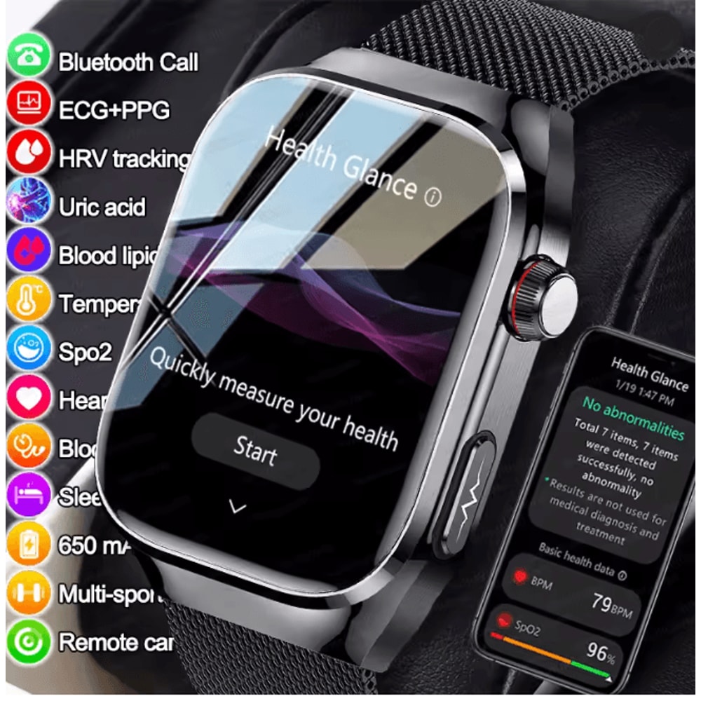 VitalScan Pro Health Monitoring Smart Watch With Bluetooth Calling 0