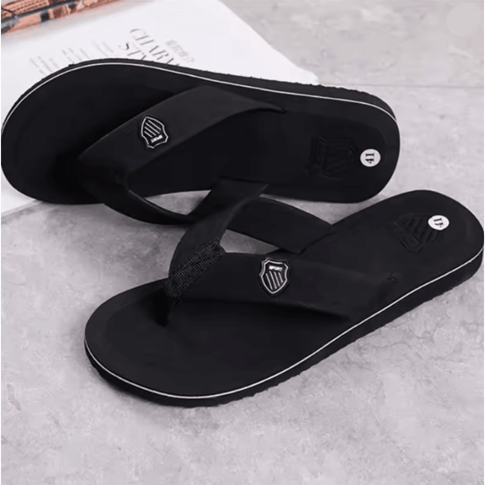 UrbanEase Mens Casual Flip Flops Non Slip Summer Beach Slides 4