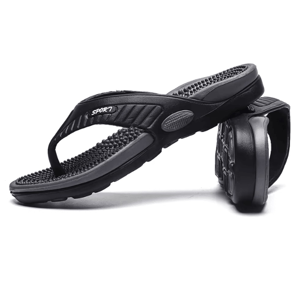 AirFlex Mens Massage Flip Flops Breathable Luxury Beach Sandals 1
