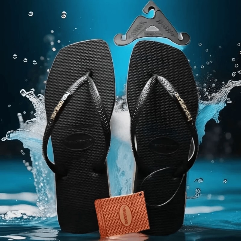 RioChic Black Women Beach Flip Flops Plus Size Summer Sandals 1