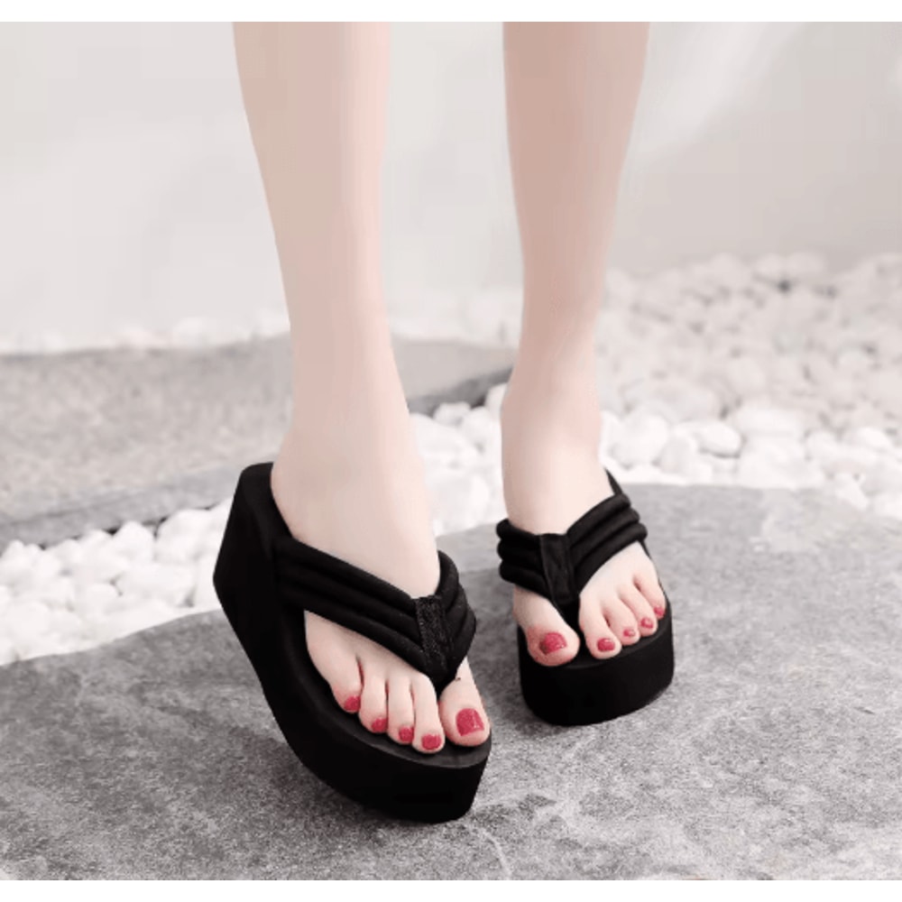 ElevateEase Women Wedge Flip Flops Platform Summer Sandals 4