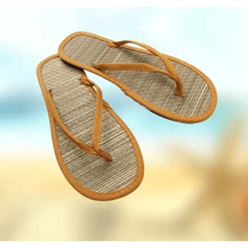 BambooEase Women Flat Flip Flops Non Slip Rattan Sandals 2