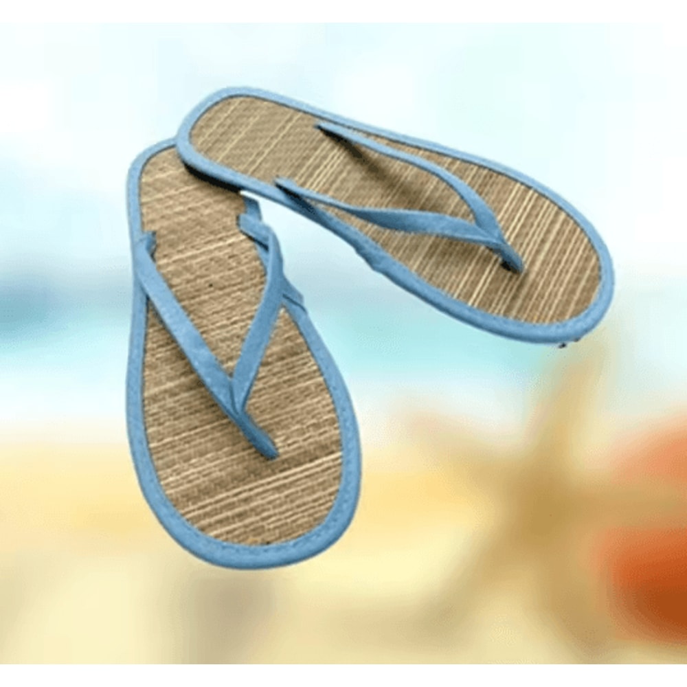 BambooEase Women Flat Flip Flops Non Slip Rattan Sandals 6