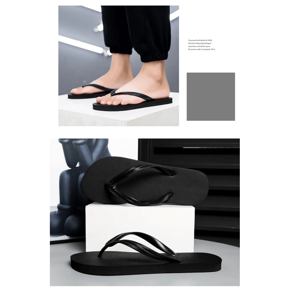 UrbanEdge Mens Non Slip Flip Flops Casual Beach Sandals 2