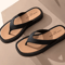 MonoLift Women Platform Flip Flops Thick Bottom Leather Sandals 2