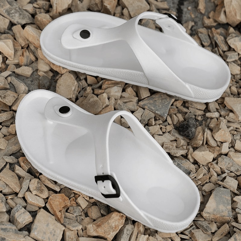 Men Adjustable Buckle Flip Flops Casual Comfort Beach Sandals 4