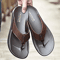 Genuine Leather Mens Flip Flops Soft Sole Summer Beach Sandals 1