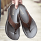 Genuine Leather Mens Flip Flops Soft Sole Summer Beach Sandals 1