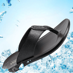 genuine leather mens flip flops soft sole summer beach sandals