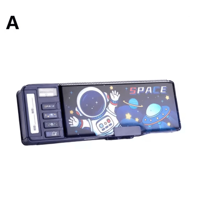 Multifunction Password Lock Pencil Box Double Layer Student Organizer 3