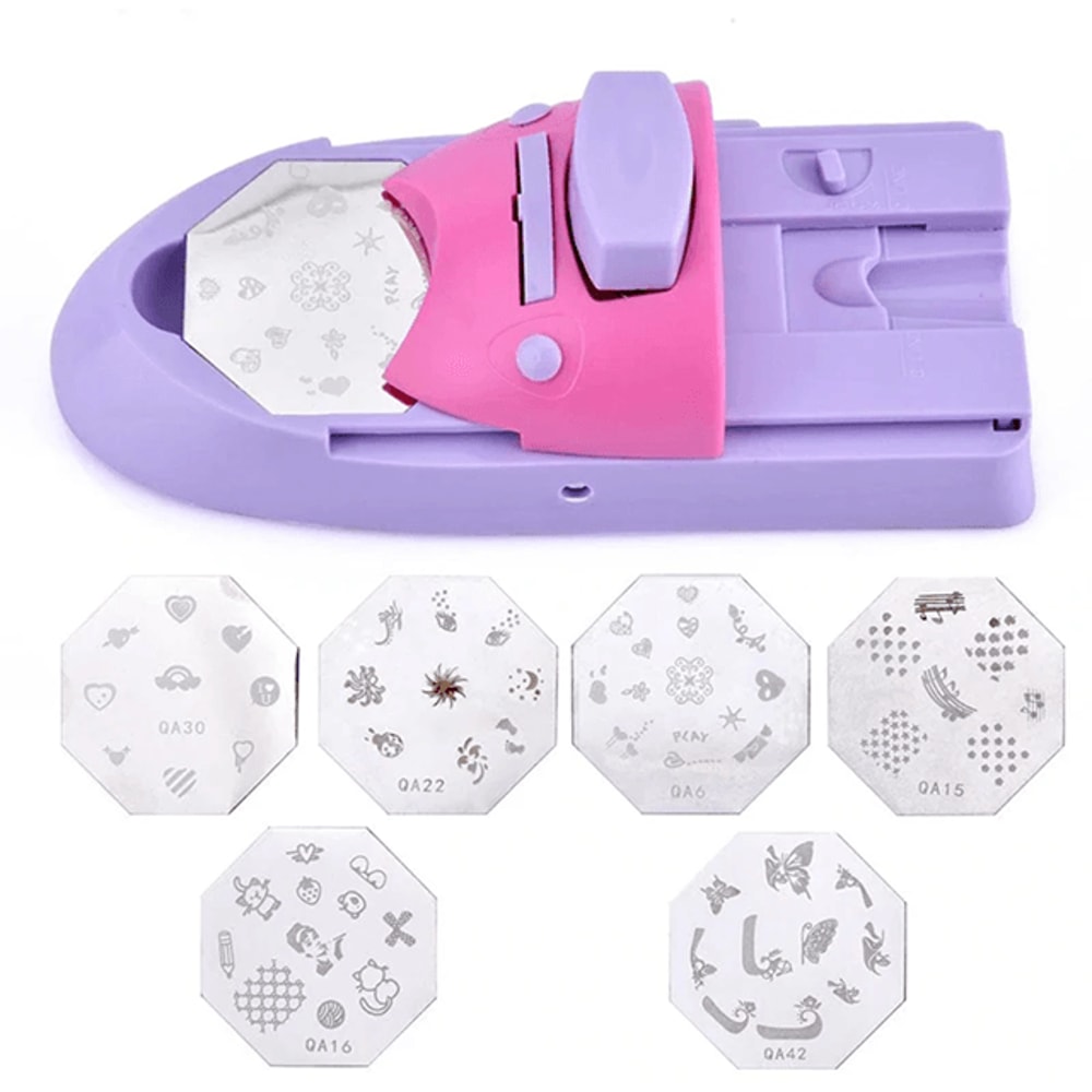 DIY 3D Nail Art Printer Machine With Metal Stamper Nail Printing Tool 1