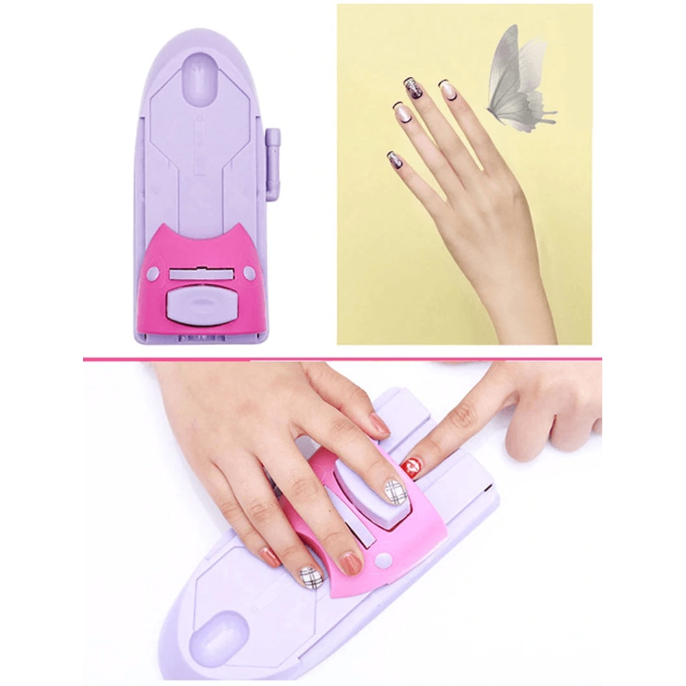 DIY 3D Nail Art Printer Machine With Metal Stamper Nail Printing Tool 2
