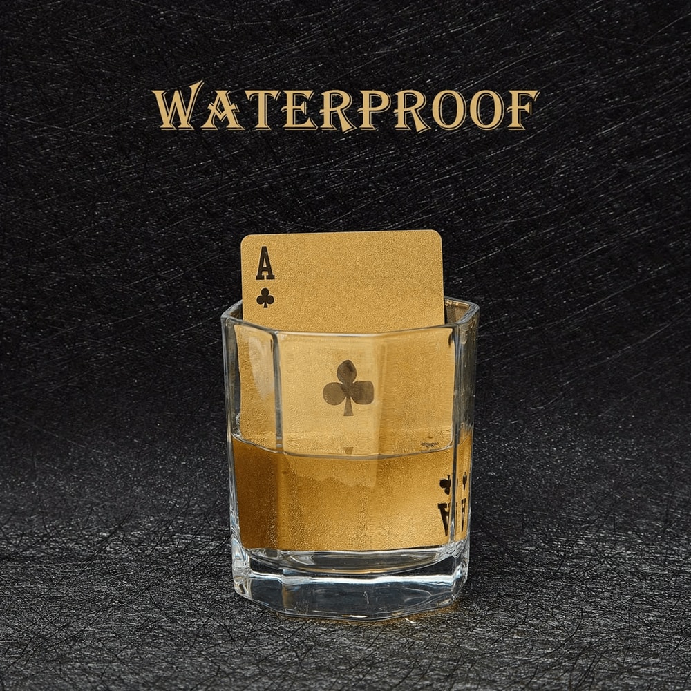 24K Gold Waterproof Playing Cards Luxury Plastic Poker Deck 0