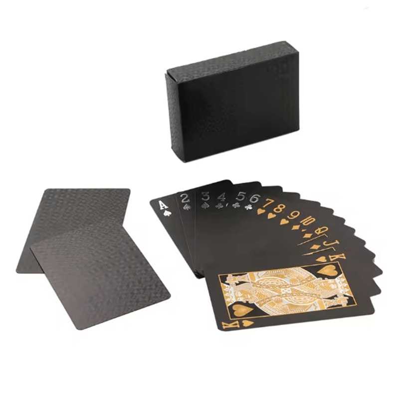 24K Gold Waterproof Playing Cards Luxury Plastic Poker Deck 3