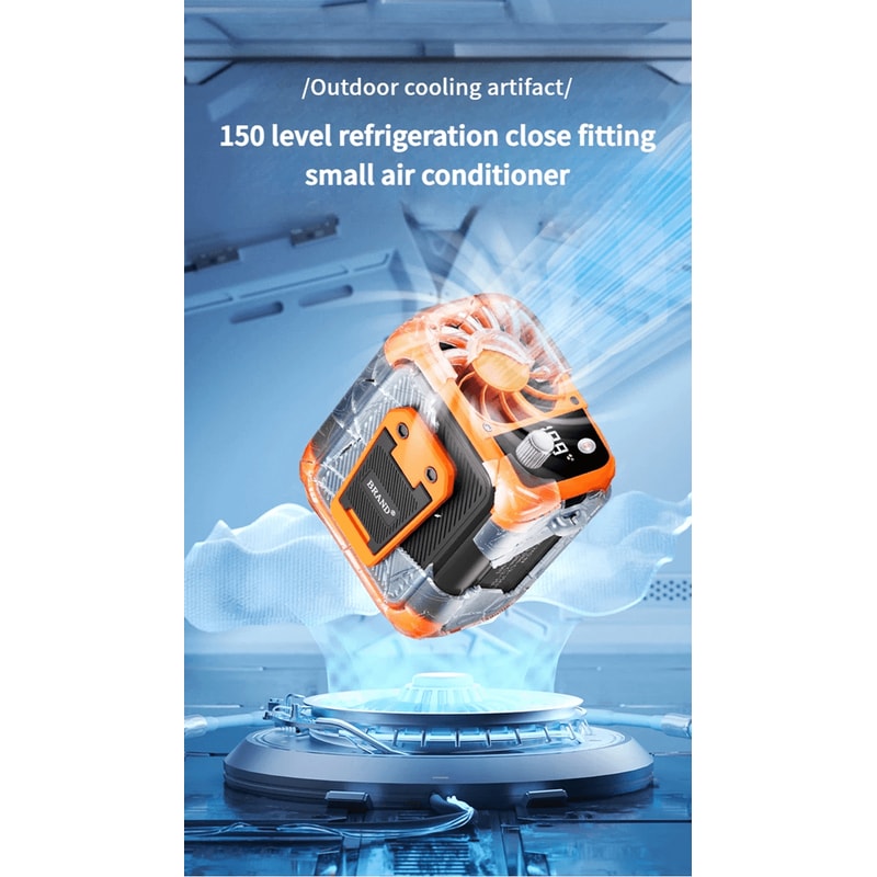 Mini High Speed Waist Fan USB Rechargeable Bladeless Neck Fan With Power Bank 0