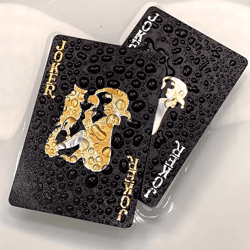 black gold waterproof playing cards luxury poker deck