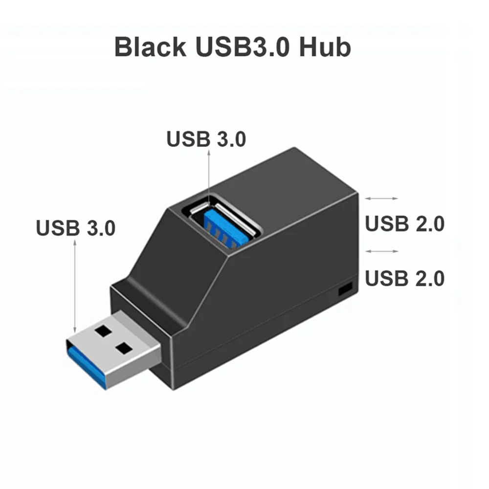USB 30 Hub Adapter 3 Port Mini Splitter For PC And Laptop 5