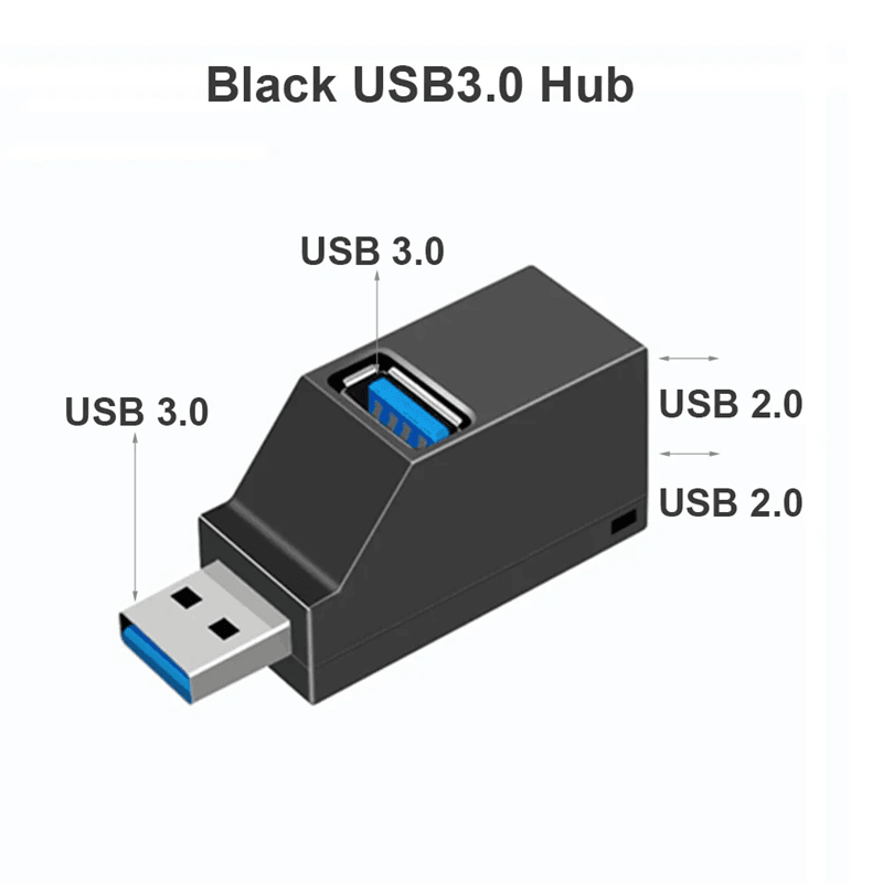 USB 30 Hub Adapter 3 Port Mini Splitter For PC And Laptop 5