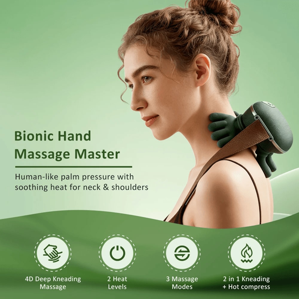 4D Deep Tissue Shiatsu Neck Massager With Heat For Neck And Shoulders 3