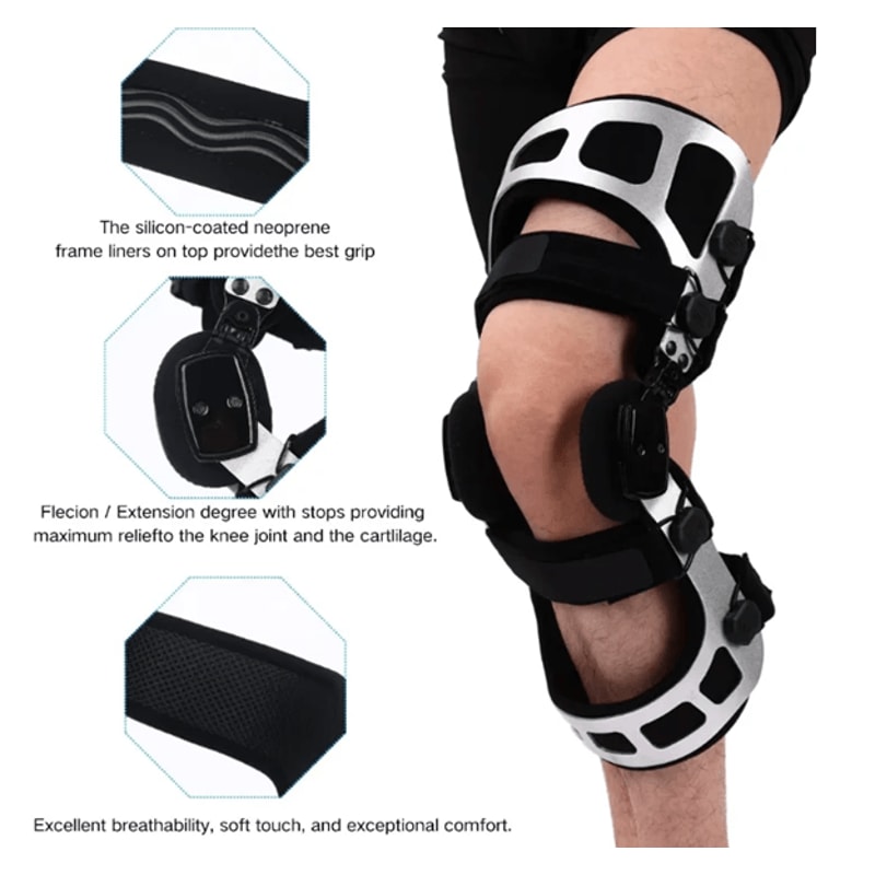 Double Upright OA Unloader Knee Brace For ACL PCL Support 0