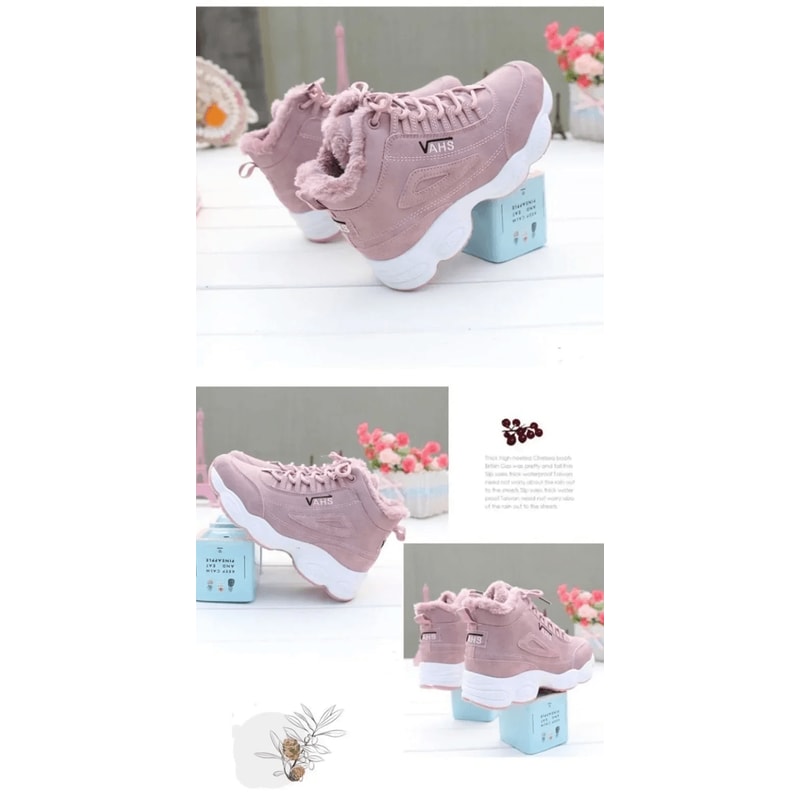 Winter Velvet Cotton Shoes Warm Thick Sole Casual Sneakers 0