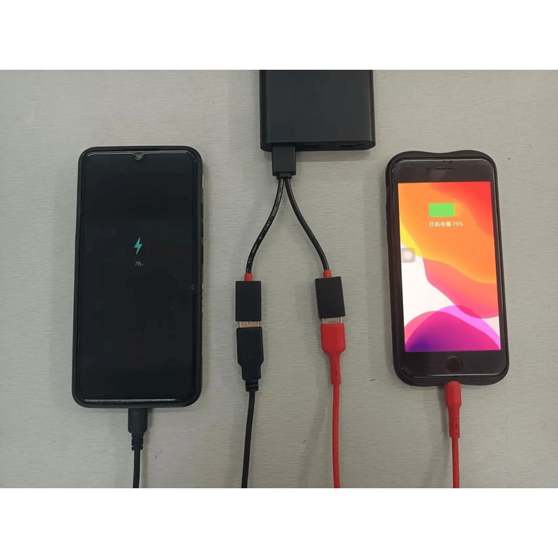 2 Port Car USB Splitter Cable Fast Charging Adapter 2