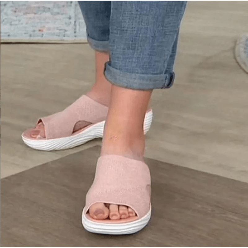 Womens Platform Wedge Sandals Open Toe Casual Beach Slippers 2