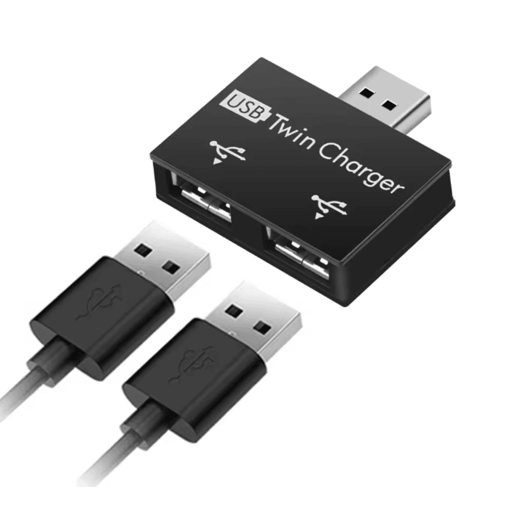 Dual Port USB Hub Adapter USB Splitter For Laptop And Phone 0