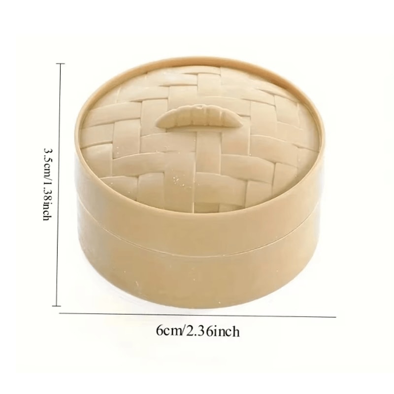 Squishy Bun Stress Relief Toy With Steamer Basket Decor 3