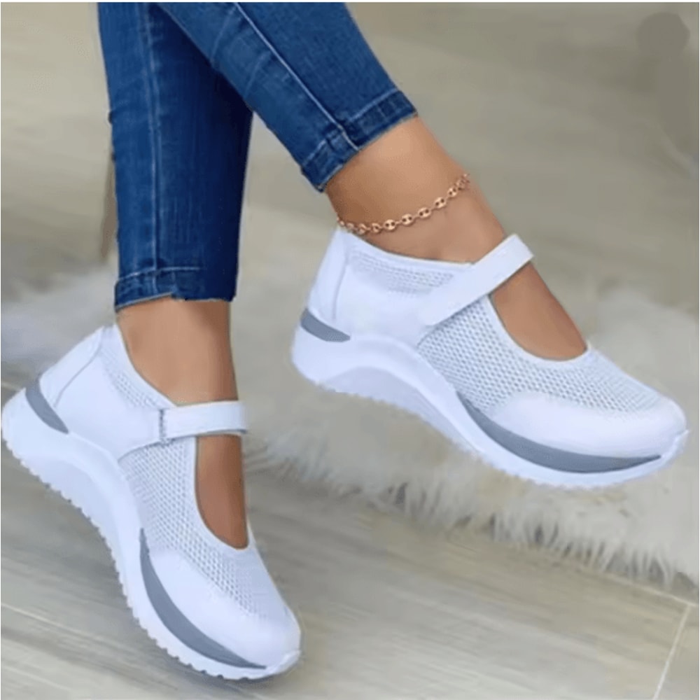 Comfort Knit Platform Sneakers For Women Casual Thick Sole Shoes 2