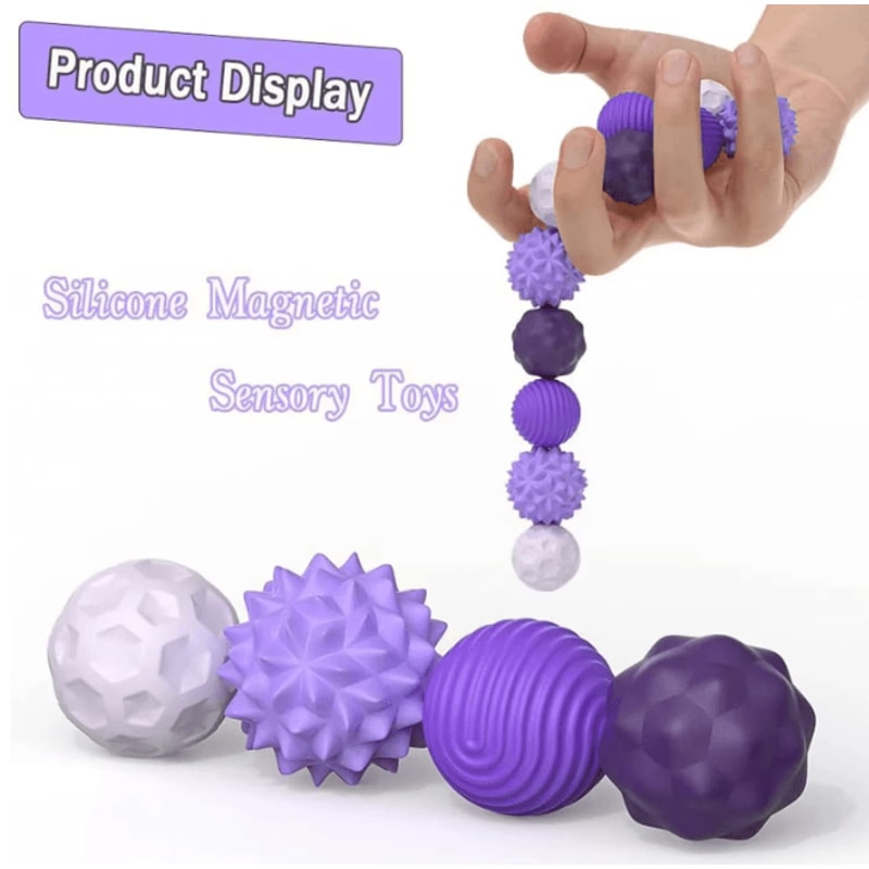 MagnaCalm Magnetic Silicone Sensory Balls Fidget Toy For Stress Relief 1