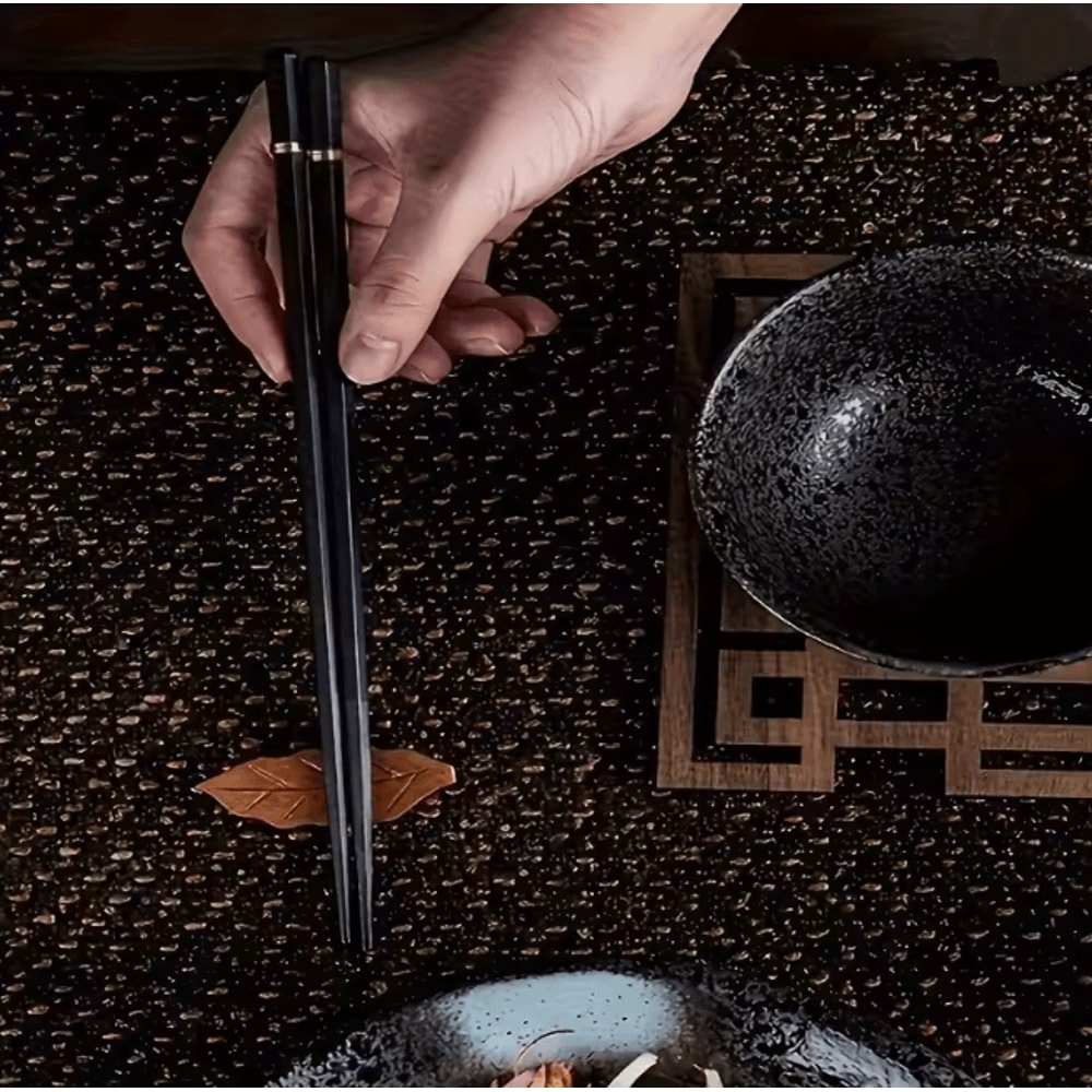 Nordic Alloy Chopsticks Set Non Slip Heat Resistant Reusable Utensils 1