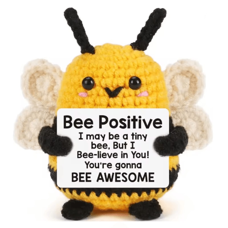 Emotional Support Coffee Crochet Doll Desk Decor Gift 2