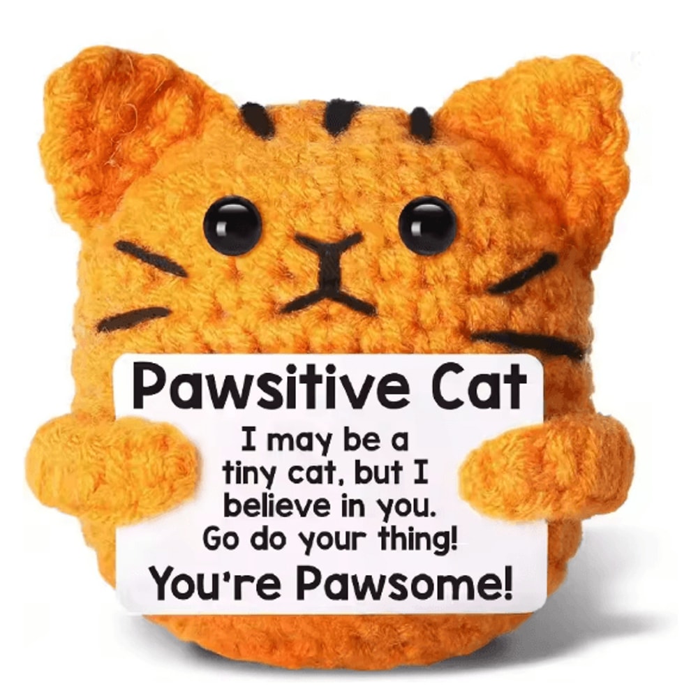 Emotional Support Coffee Crochet Doll Desk Decor Gift 11