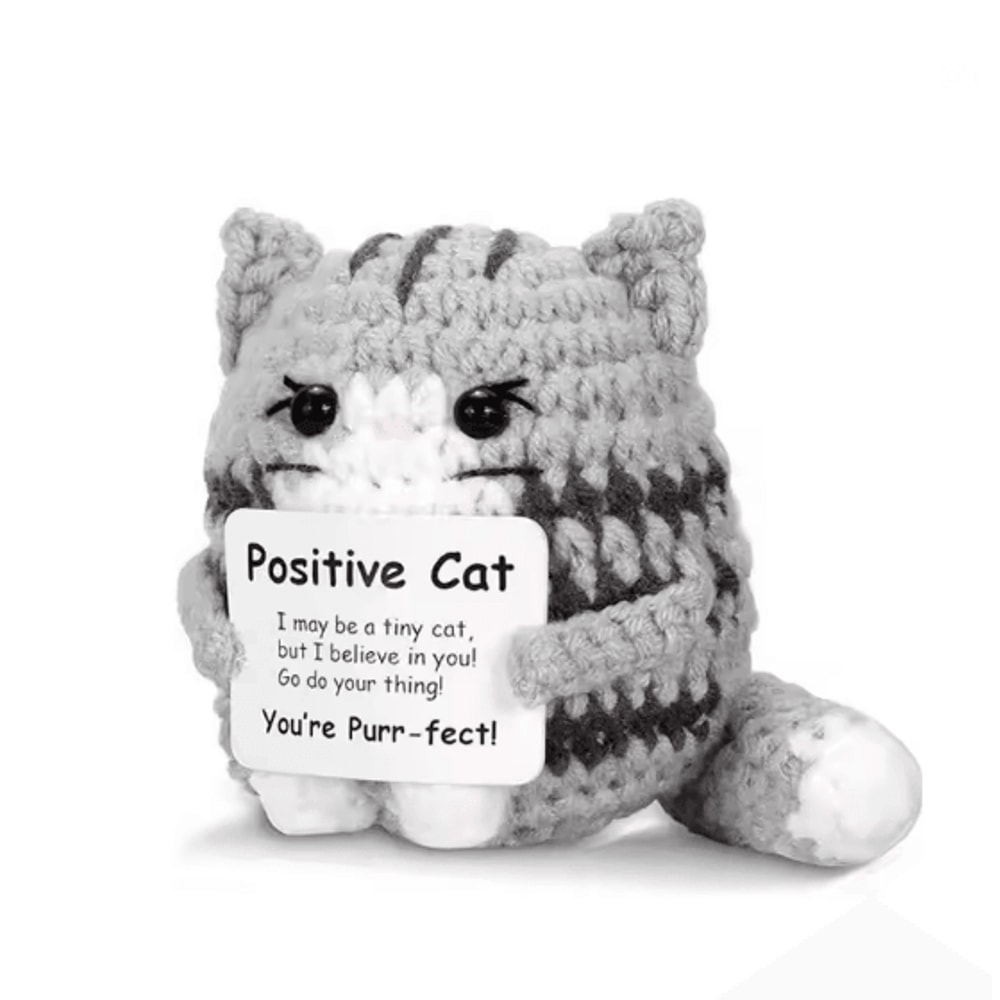 Emotional Support Coffee Crochet Doll Desk Decor Gift 4