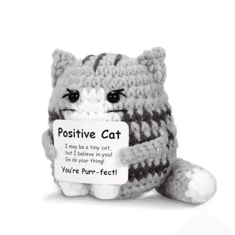 Emotional Support Coffee Crochet Doll Desk Decor Gift 4