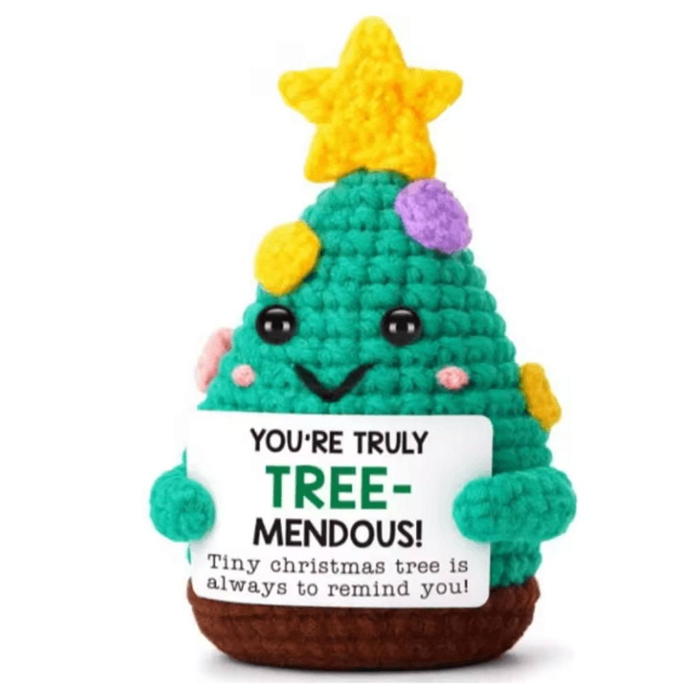 Emotional Support Coffee Crochet Doll Desk Decor Gift 8