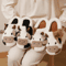 Winter Plush Cow Slippers For Couples Warm Non Slip House Shoes 0