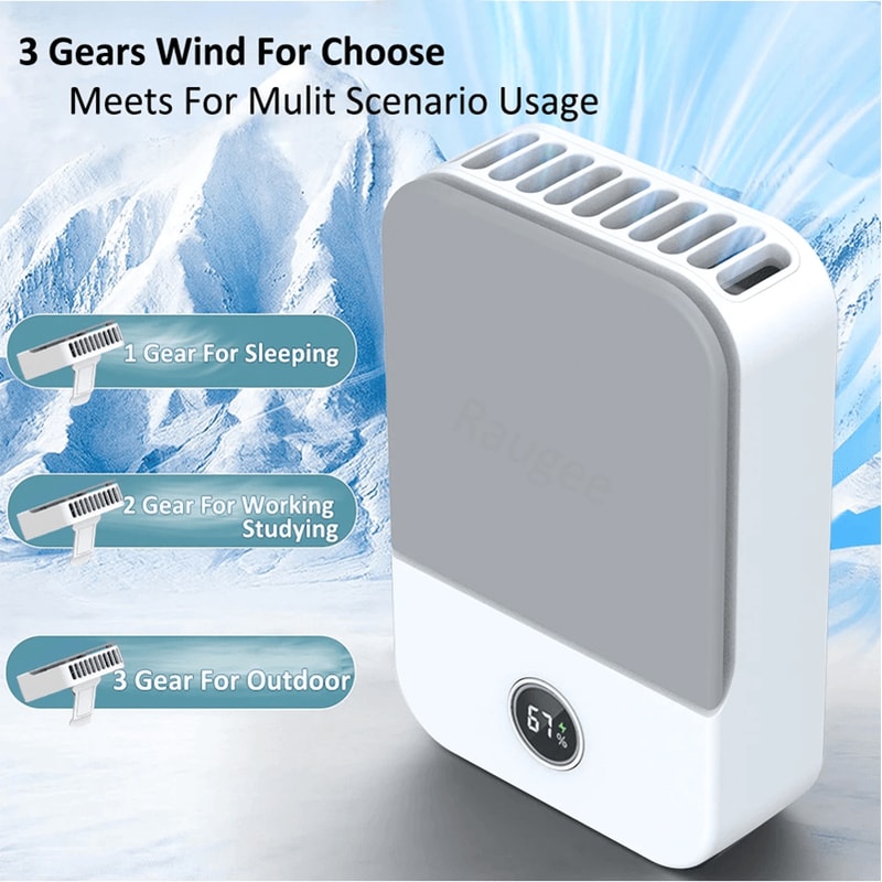 Portable Waist Fan Neck Hanging USB Mini Air Cooler 1