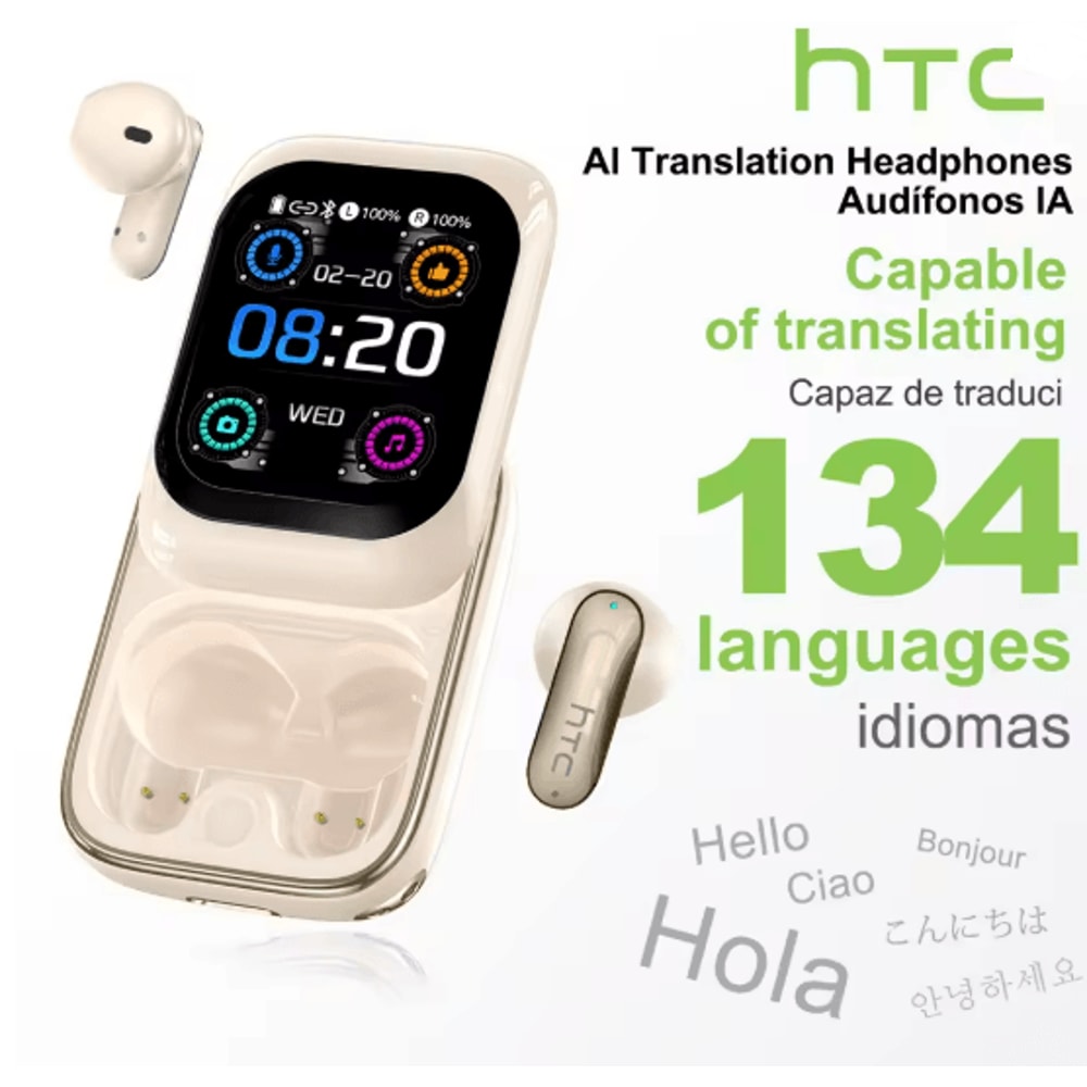 HTC NE48 AI Translator Earbuds Bluetooth 60 Wireless Headphones 3