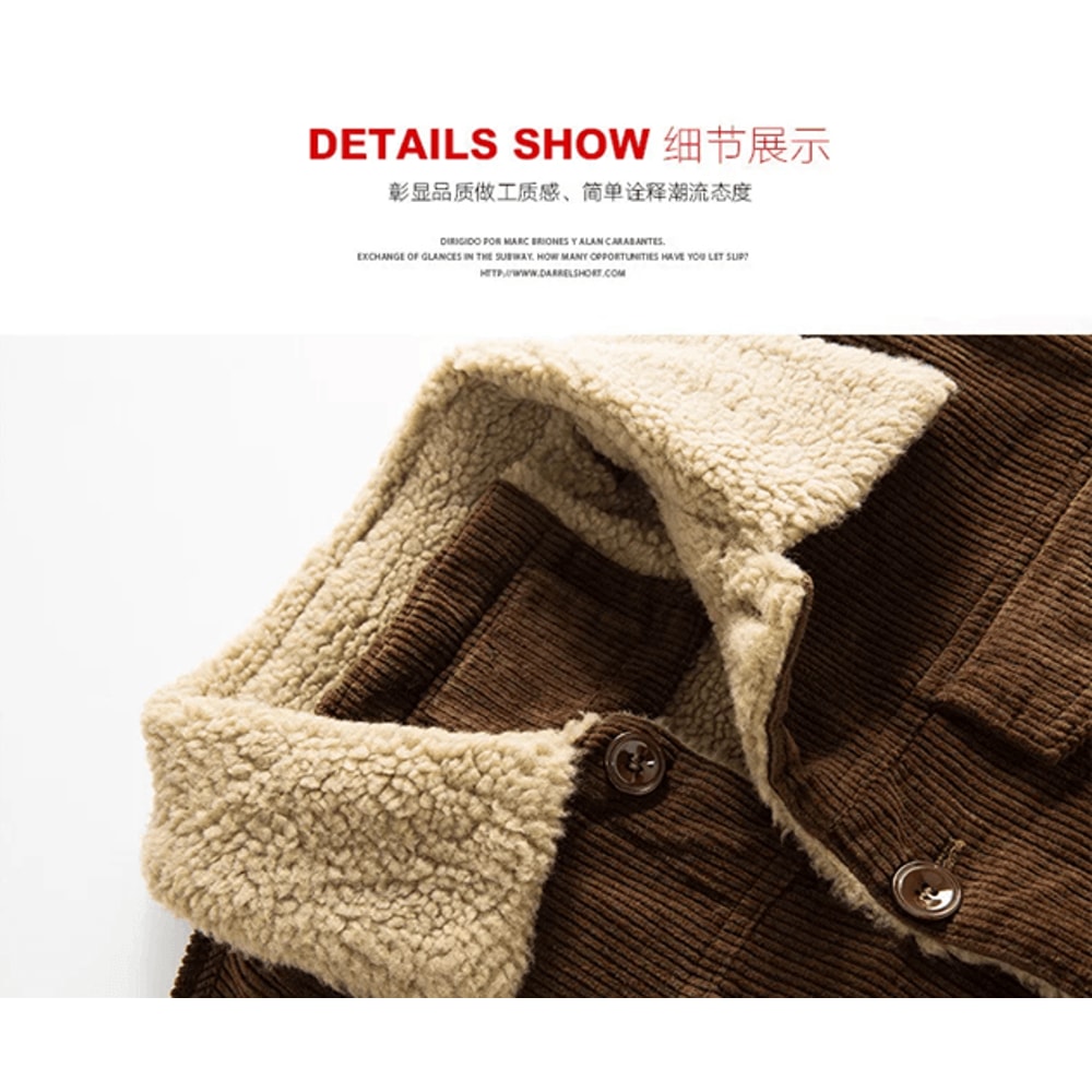 Mens Fleece Lined Parka Jacket Casual Autumn Winter Coat 0