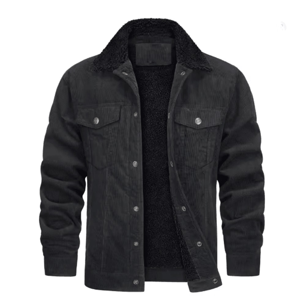 Mens Fleece Lined Parka Jacket Casual Autumn Winter Coat 3